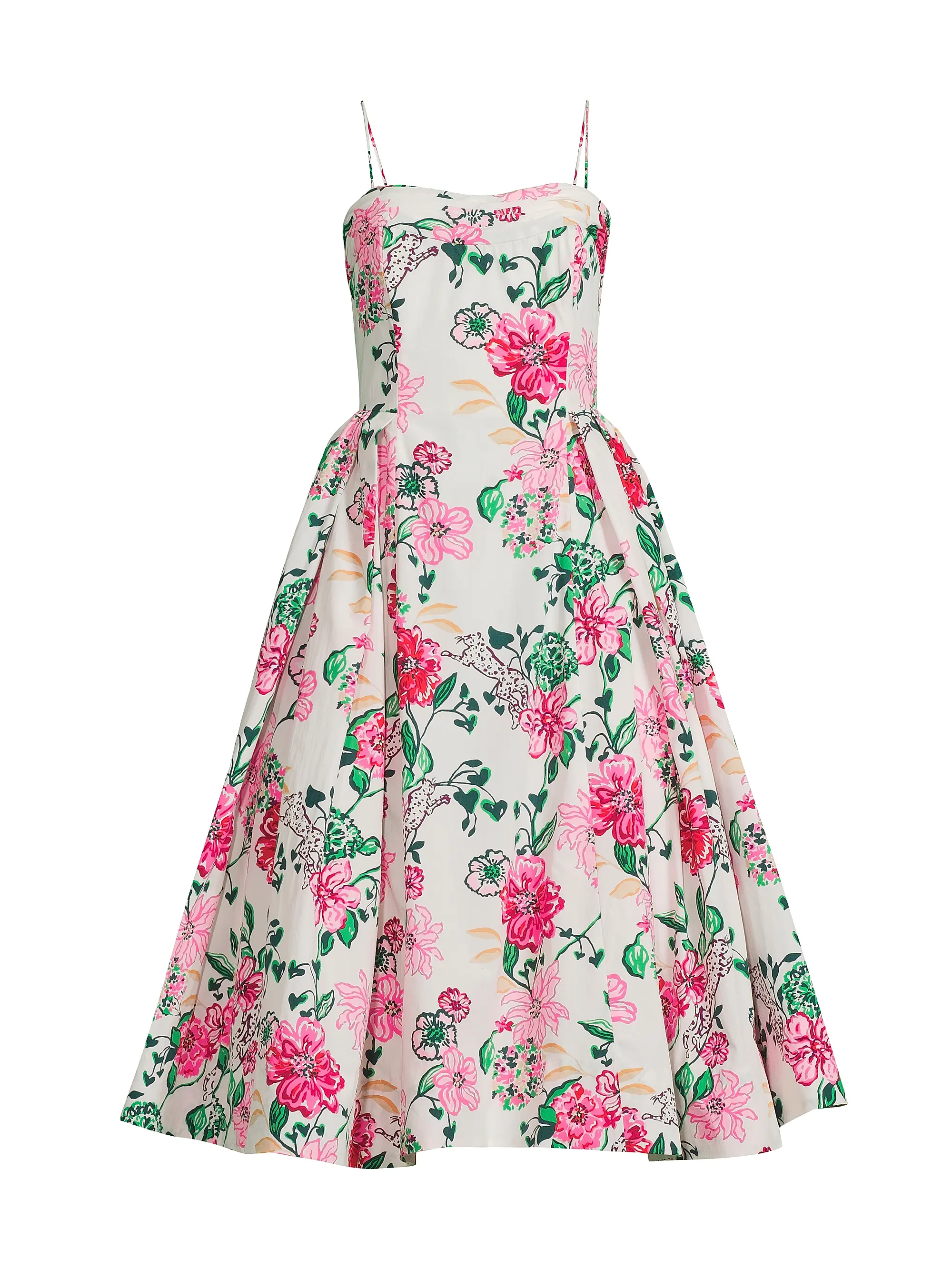Floral Midi Dress flat packshot, as shown in the Spindle product card