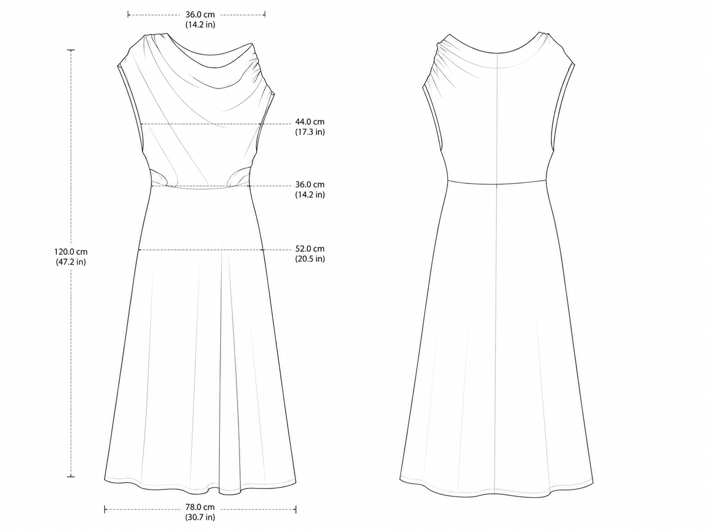 Technical flat sketch in Spindle with callouts for past SKUs, comparable styles, sales history, and best sellers